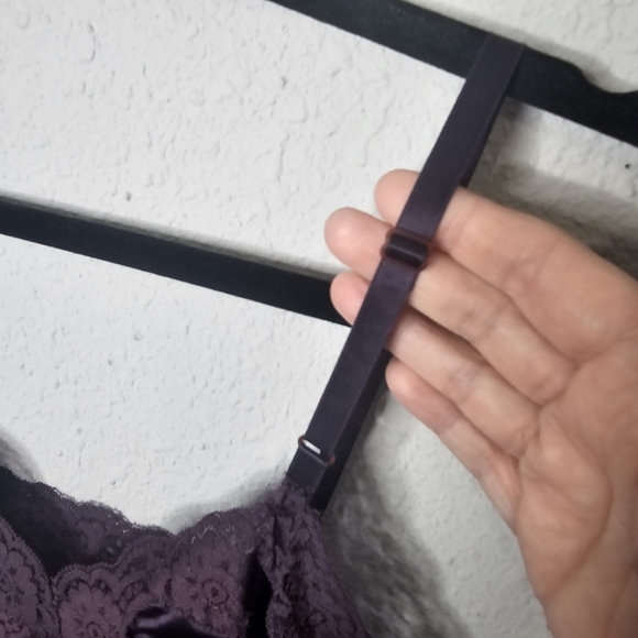 Vtg Vassarette Purple Slip Dress Lace Trim Womens 34 L Y2K - Picture 4 of 9